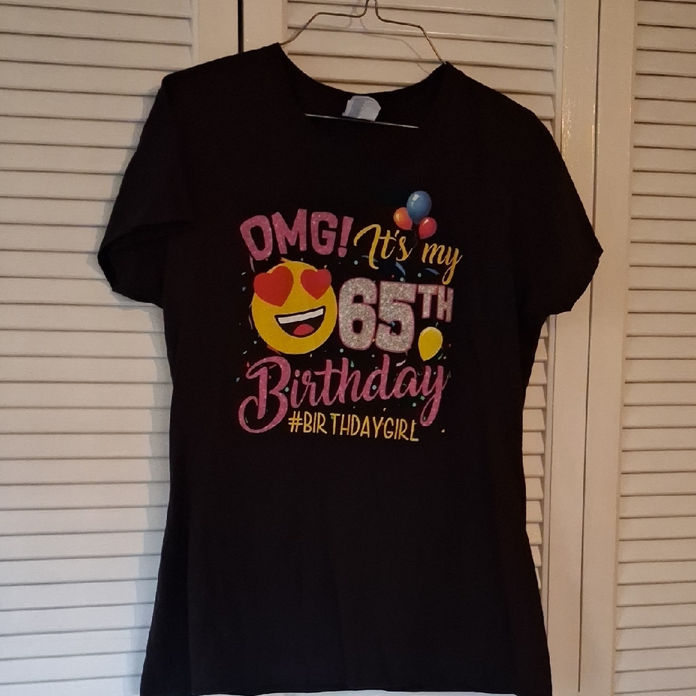 65th Birthday T-Shirt - Black